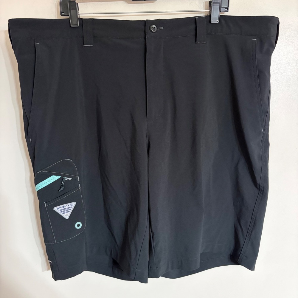 Columbia PFG Mens Black Performance Fishing Gear Shorts Size 42W 10L Cargo